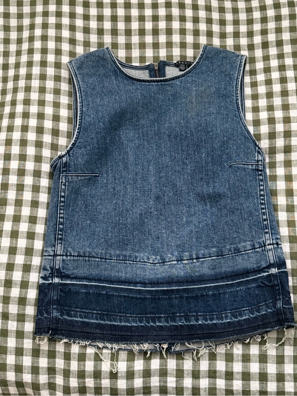 Theory Blue Denim Sleeveless Top